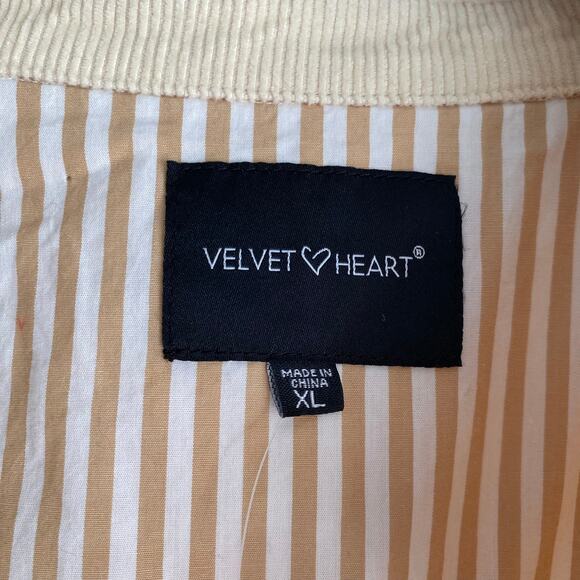 Velvet Heart Corduroy Shacket Shirt Jacket Women XL Cream Utility Western NWOT - Picture 6 of 8